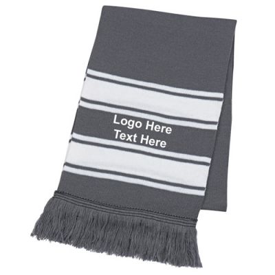 Two-Tone Knit Scarves with Fringe