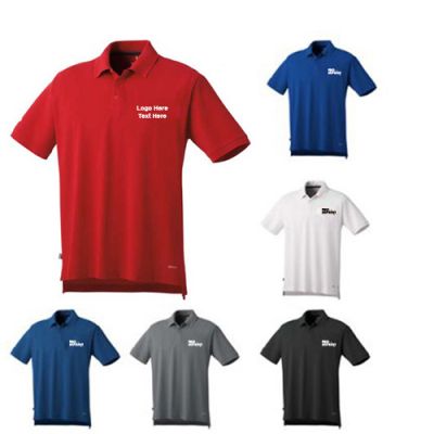Custom Logo Imprinted Men's Barela Short Sleeve Polo Shirts