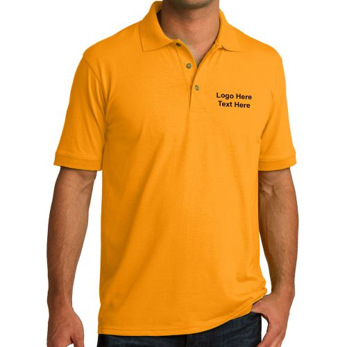 Custom Port and Company Men's Core Blend Jersey Knit Polo T-Shirts