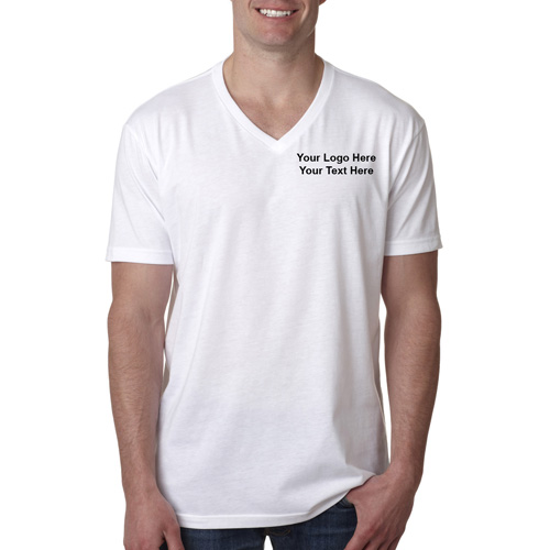 Custom Printed Next Level Men's Premium CVC V-Neck T-Shirts