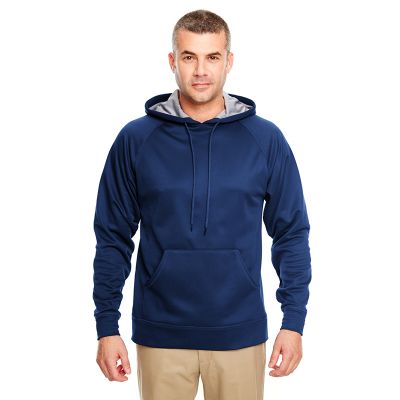 UltraClub Adult Cool and Dry Sport Hooded Fleece