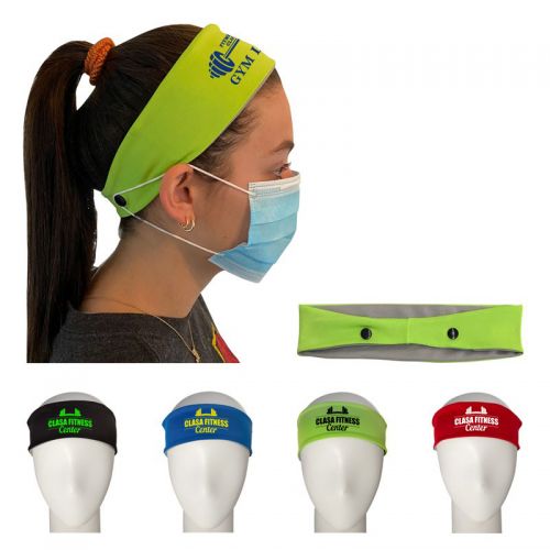 Custom Printed Cooling Headband with Mask Support