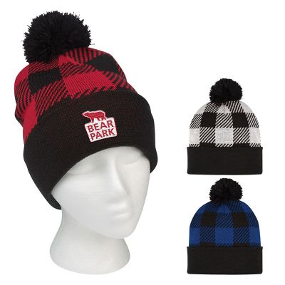 Northwoods Pom Beanies with Cuff