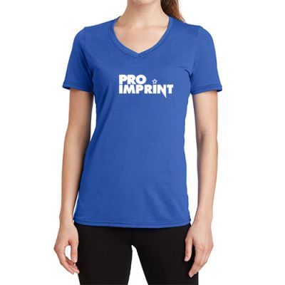 Port and Company® Ladies V-Neck Performance T-Shirts