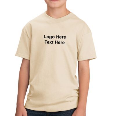 Custom Printed Port and Company Youth Cotton T-Shirts