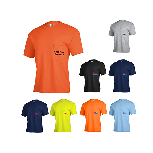 Customized Delta Magnum Weight Adult Pocket Tees
