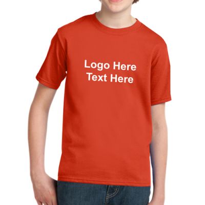 Customized Port and Company Youth Essential Cotton T-Shirts