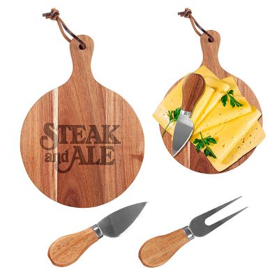 Mini Round Cheese Board and Knife Sets