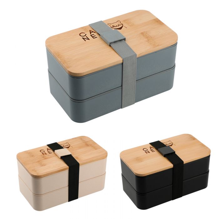 Stackable Bamboo Fiber Bento Boxes