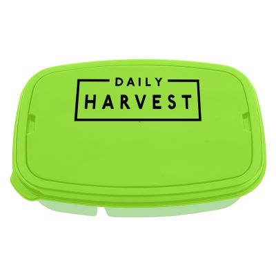 Imprinted 2-Section Lunch Containers