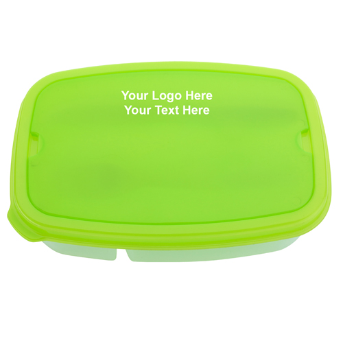 Custom Imprinted 2-Section Lunch Containers