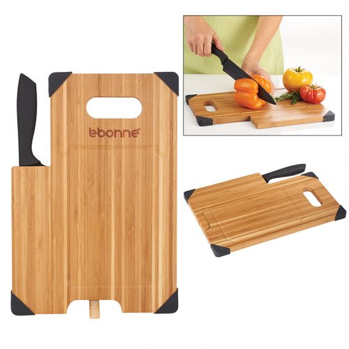 Bamboo Cutting Boards with Knife