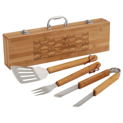Grill Master 3pc Bamboo BBQ Sets