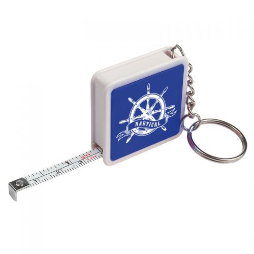 personalized square tape measure key tags