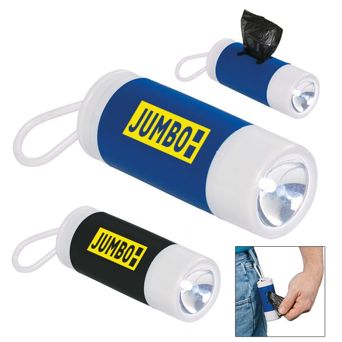 Custom Printed Dog Bag Dispenser With Flashlight