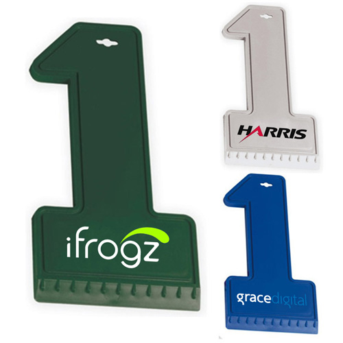 Promotional Number 1 Shaped Ice Scrapers