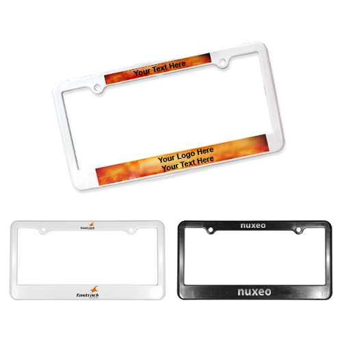 Full Color License Plate Frames with Straight 2 Holes