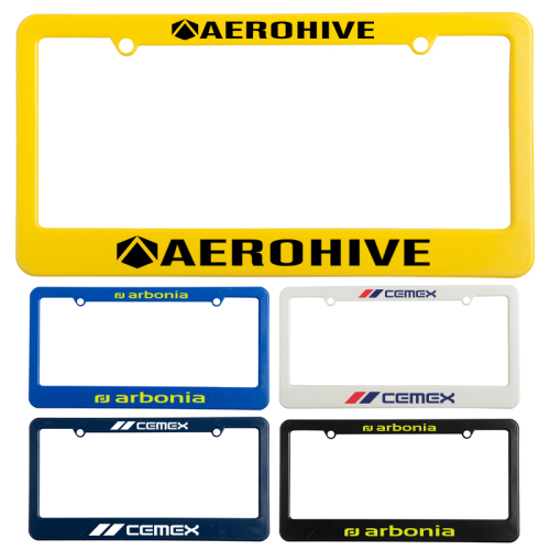 customized license plate frame with straight 2 holes