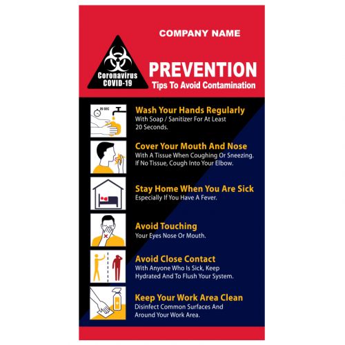Printed Coronavirus Prevention Magnets 20 Mil Square Corners
