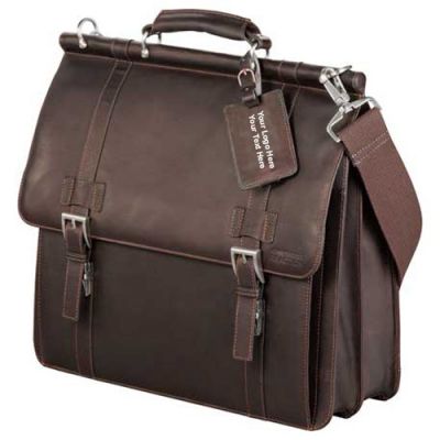 Custom Kenneth Cole Colombian Leather Dowel Rod Messenger Bags