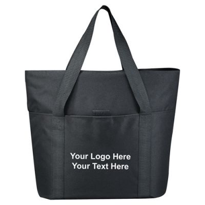 Custom Heavy Duty Zippered Business Tote Bags - Canvas Tote Bags