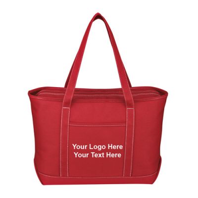 Personalized Large Cotton Canvas Yacht Tote Bags - Cotton Tote Bags