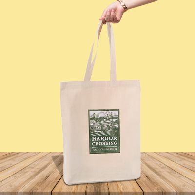Promotional Logo 12 Oz Natural Cotton Tote Bags - Cotton Tote Bags