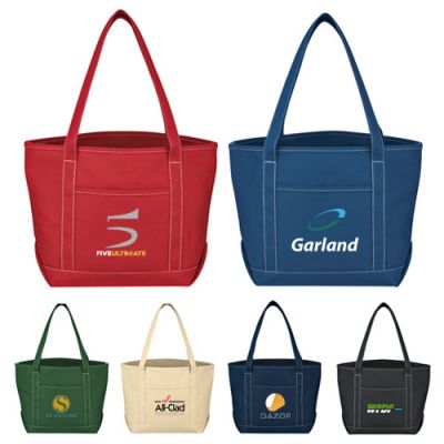 Promotional Logo Medium Cotton Canvas Yacht Tote Bags