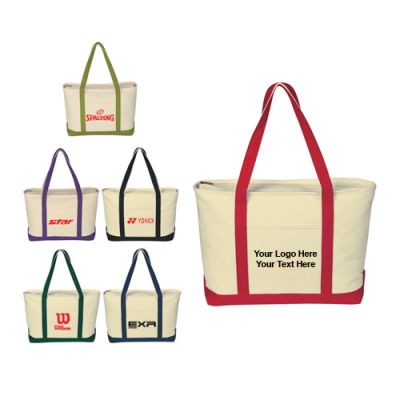 Custom Large Heavy Cotton Canvas Boat Tote Bags