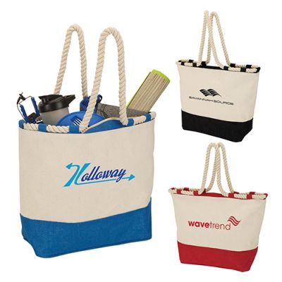 Customized Barcelona Canvas and Jute Tote Bags