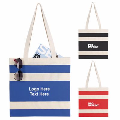 Personalized Simply Striped Tote Bags