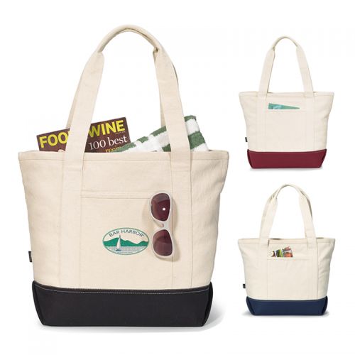 Newport Cotton Zippered Tote Bags