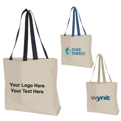 Custom Printed Natural XL Tote Bags - Canvas Tote Bags