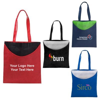 Logo Imprinted Poly Pro Scoop Tote Bags