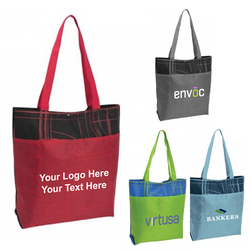 Custom Printed Blueprint Polyester Tote Bags - Polyester Tote Bags