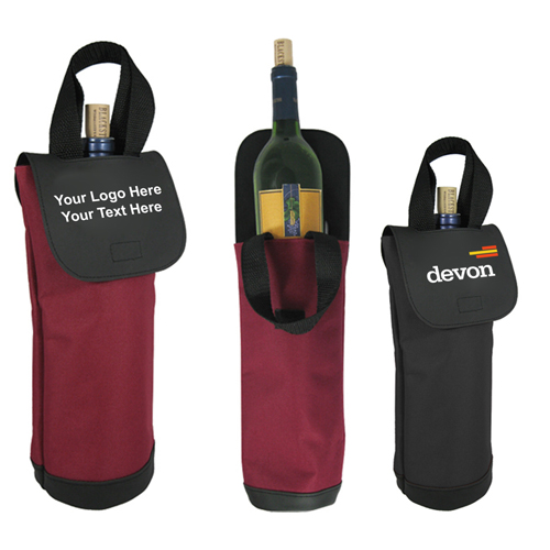 Personalized Vineyard Single Bottle Wine Tote Bags