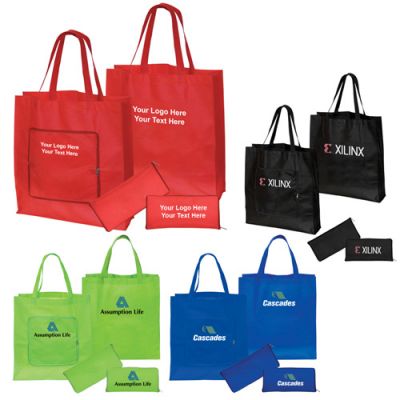 Custom Non-Woven Magic Folding Shopping Totes Bags