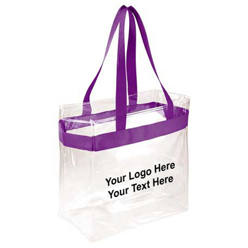 Custom Printed Game Day Clear Stadium Totes Bags