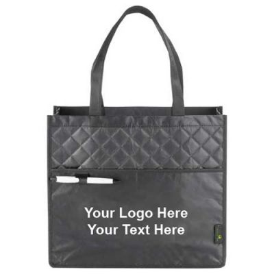 Custom Laminated Non-Woven Quilted Carry-All Tote Bags