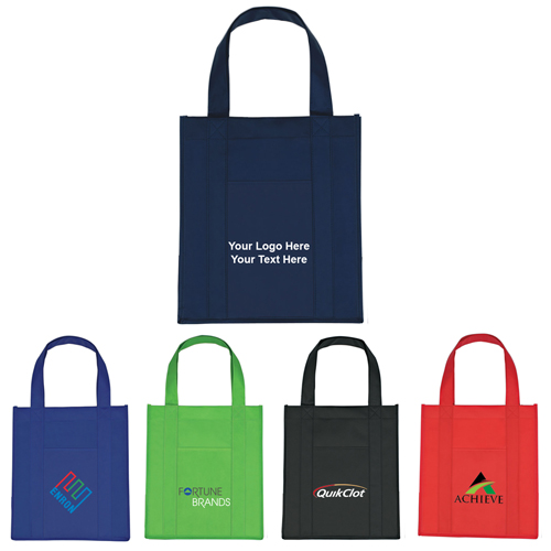 Custom Matte Laminated Non-Woven Shopper Tote Bags - Non-Woven Tote Bags