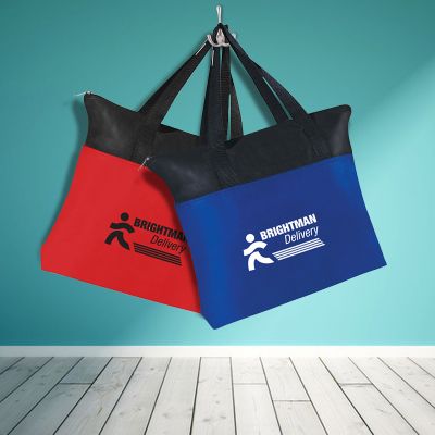 Printed Non-Woven Zippered Tote Bags