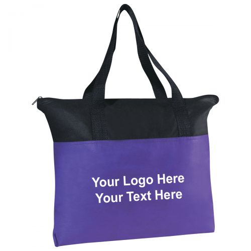 Custom Printed Non-Woven Zippered Tote Bags