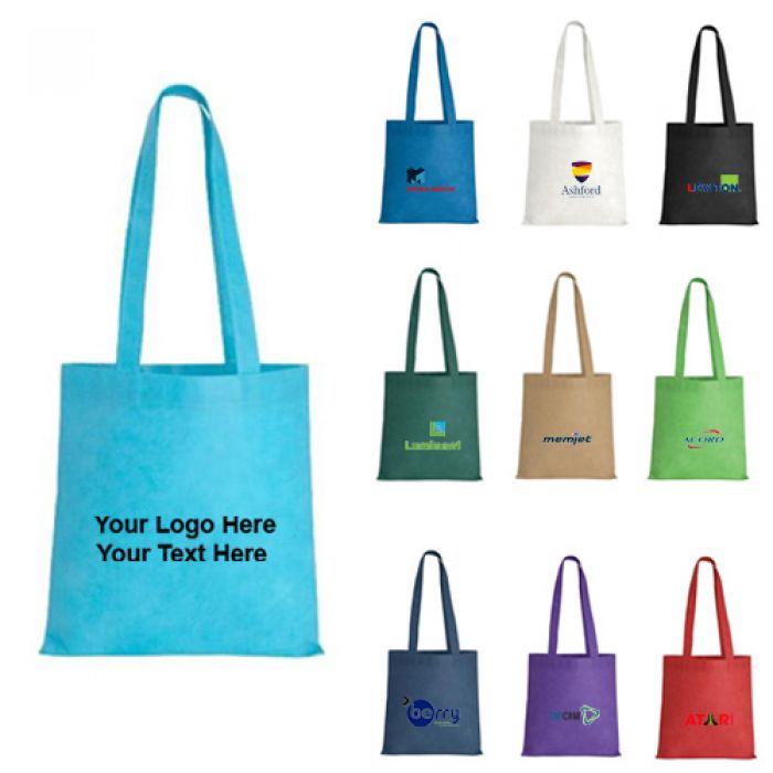 Custom Printed Poly Pro Magazine Tote Bags - Non-Woven Tote Bags