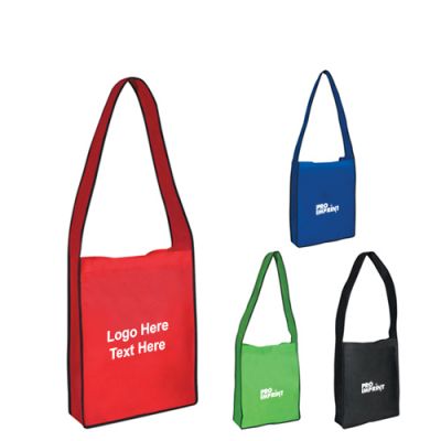 Promotional Velcro Closure Non-Woven Messenger Tote Bags