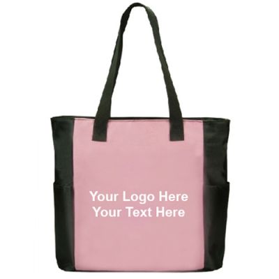 Promotional New Zippered Shopper Tote Bags