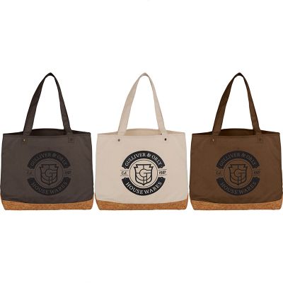 Personalized Napa Cotton and Cork Shopper Tote Bags
