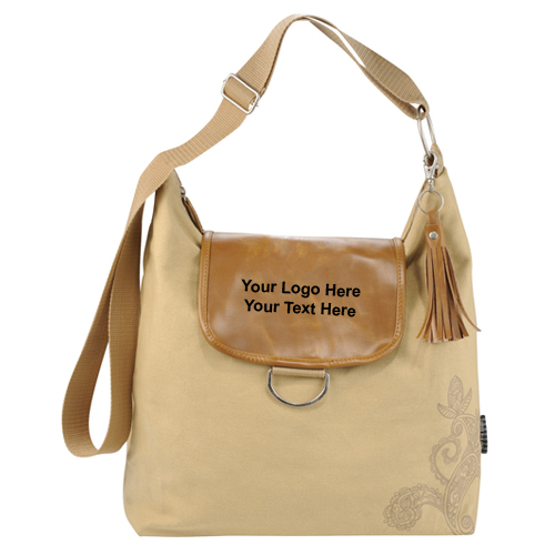 Promotional Logo Slouch Hobo Tote Bags