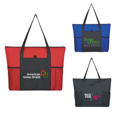 Non-Woven Voyager Zippered Totes Bags