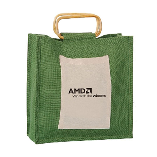 Personalized Two Tone Jute Tote Bags