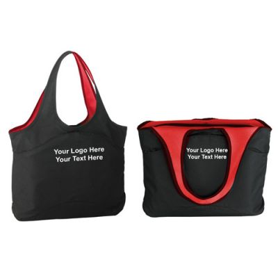 Personalized Village Zipper Tote Bags